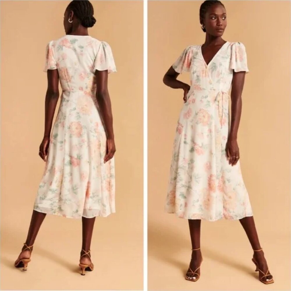 Abercrombie & Fitch Floral Wrap Dress Size Large